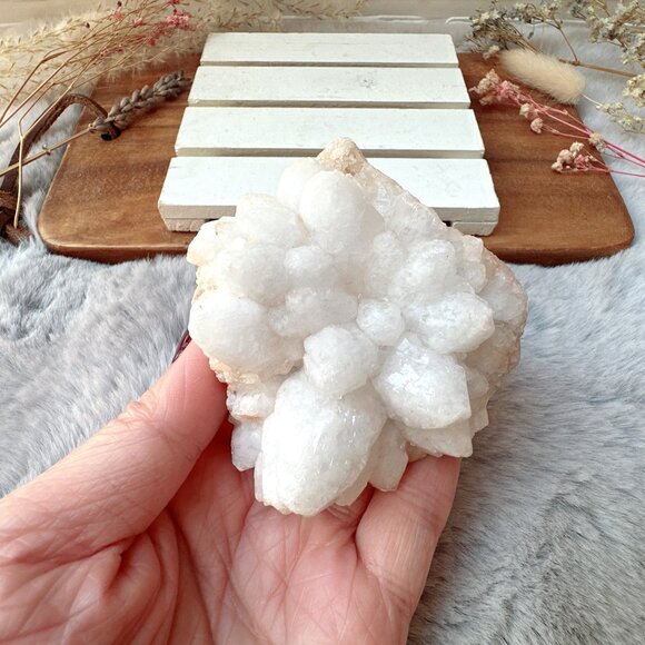 Beautiful Sahara Snow Quartz Crystal Cluster - Picture 1 of 7